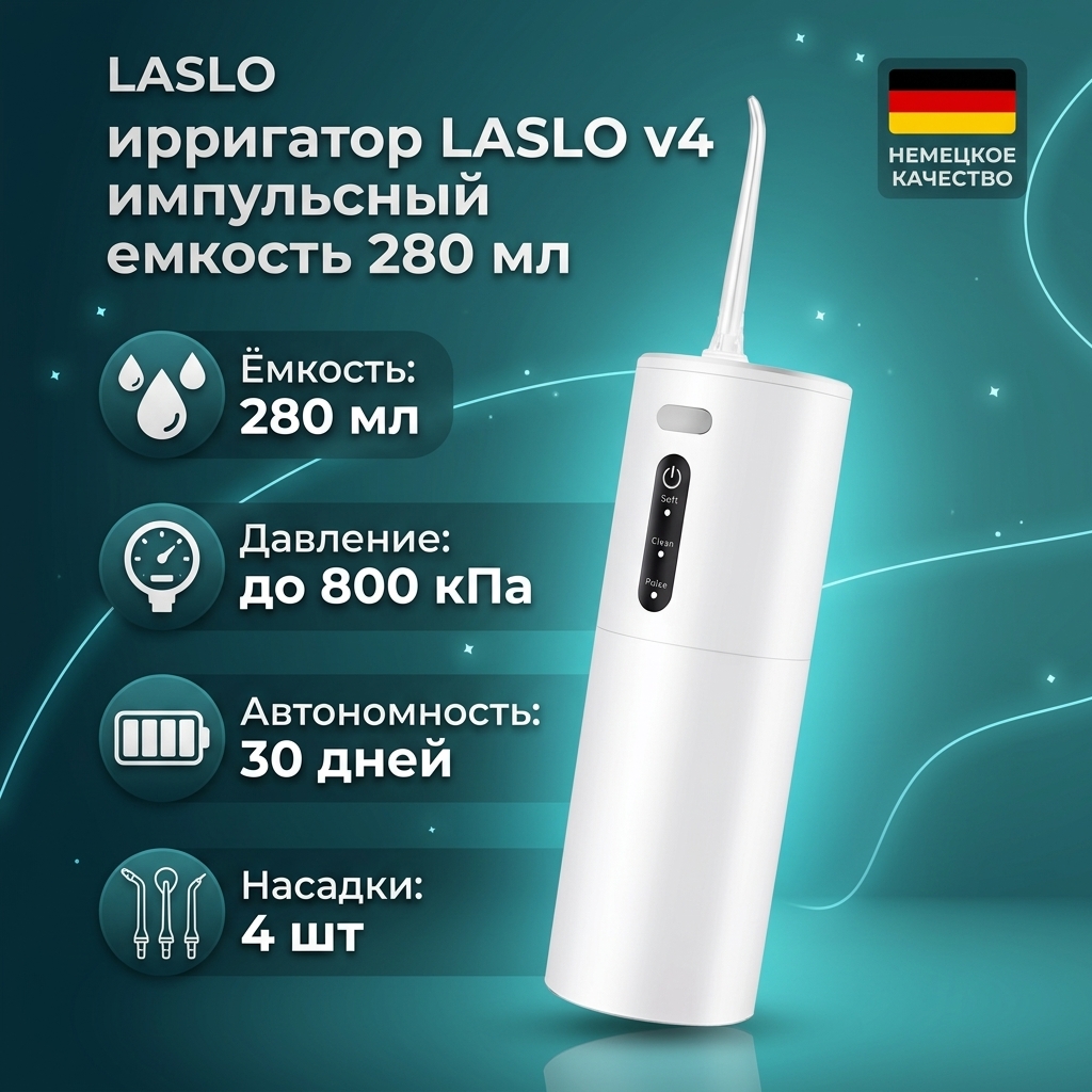 AI инфографика — ирригатор LASLO v4